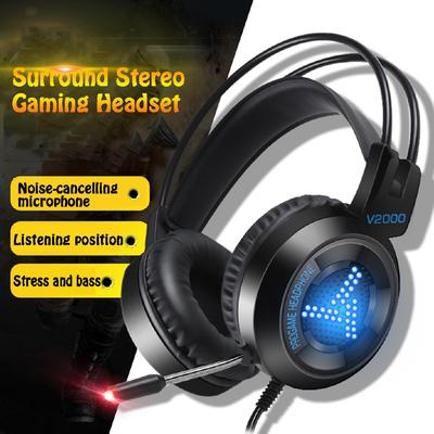 Nová herná náhlavná súprava Surround Stereo, čelenka, slúchadlá, USB s mikrofónom, 7 farieb dýchacieho svetla pre súťažné hry, notebook