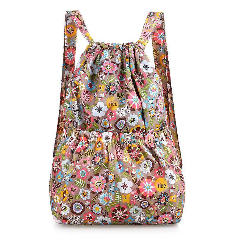 Summer Travel Large Capacity Drawstring Backpack for Fitness and Sports