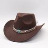Retro Ethnic Style Contrasting Color Hat Belt, Hat Decorative Belt Hanging Gem Woven Decorative Top Hat Accessories Belt Di