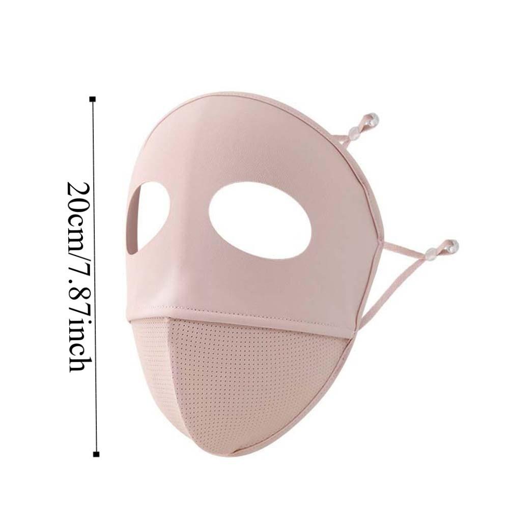 Comfortable Polyester Sunscreen Mask Traceless Small Hole UV Protection Mask Cool Breathable Ice Silk Face Clothing Men