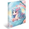 A3 Binder - HERMA - Happy Unicorn - Elastic - Durable Cardboard - Colorful Pattern