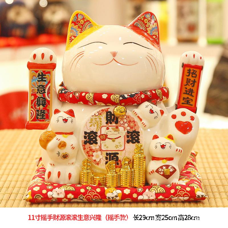 Fortune cat decoration business is booming large automatic hand reception home living room decoration rich cat gifts