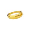 18K Gold-Plated Women's Statement Ring: Personalized European & American Style with Smooth Curved Surface for the Index Finger