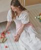 BELLOL Puff Strap Long Dress Ivory