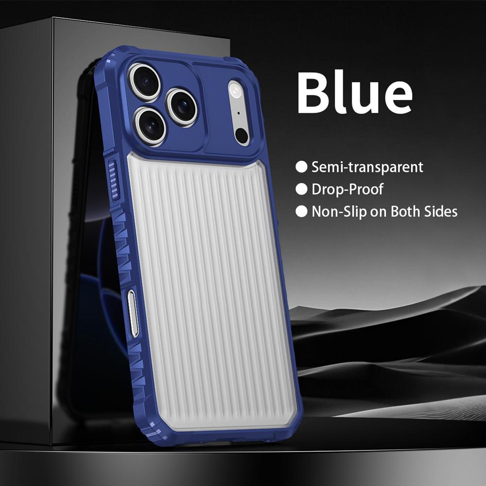 KEYSION Heavy Duty Shockproof Phone Case for iPhone 17 Pro Max 17 Air Translucent Matte Back Cover for iPhone 14 15 16 Pro Max