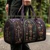 3D Gothic Buntglasdruck Halloween Sporttasche - Multifunktionale Reisetasche