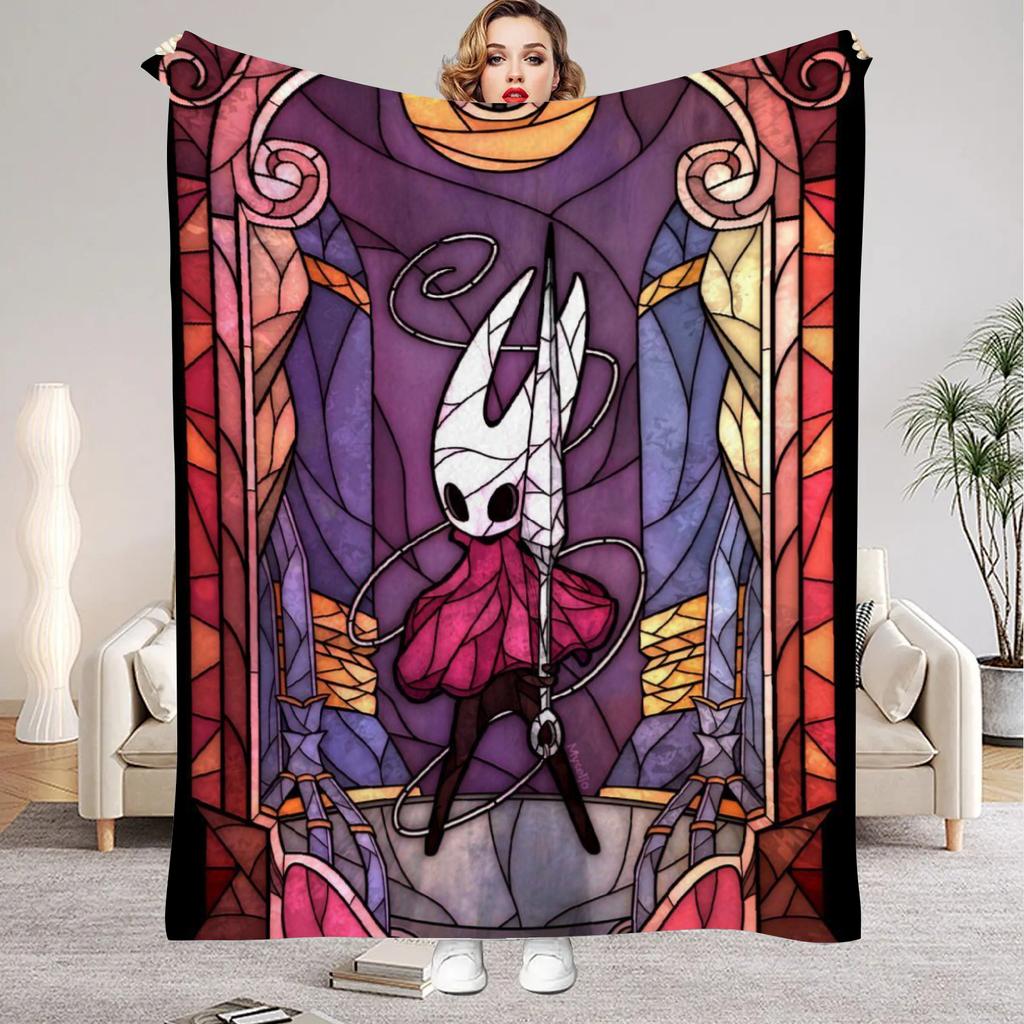Hollow Knight Blanket Cartoon Game Printed Flannel Blanket for Home Living Room Bedroom Decor New Year Christmas Gift for Fans