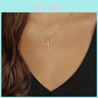 Fashionable Alloy Cross Pendant Necklace For Women Geometric Design Wholesale And Retail