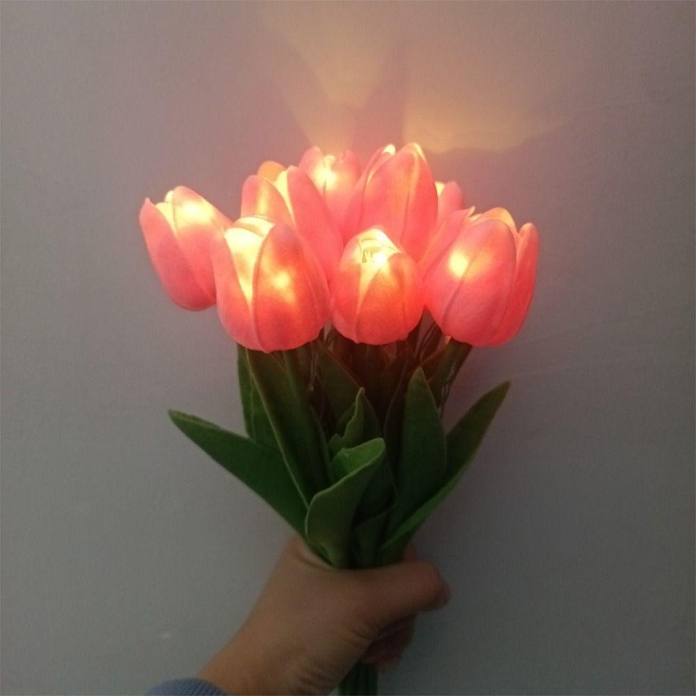 Housewear & Furnishings Led Atmosphere lamp Table Lamp Night Light Artificial Tulips Tulips Flowers