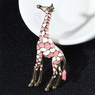 Spilla a forma di giraffa in smalto, spilla da donna, distintivo con animale, spilla con corpetto, regalo di gioielli carino