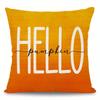 Hello Pumpkin  Fall In The Air Pillows Pattern Cushion Cover Suitable For Sofa Bedroom Car Pillow Cover