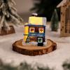New Christmas decorations, resin luminous small house with lights, dreamy European-style snow house, Christmas gift