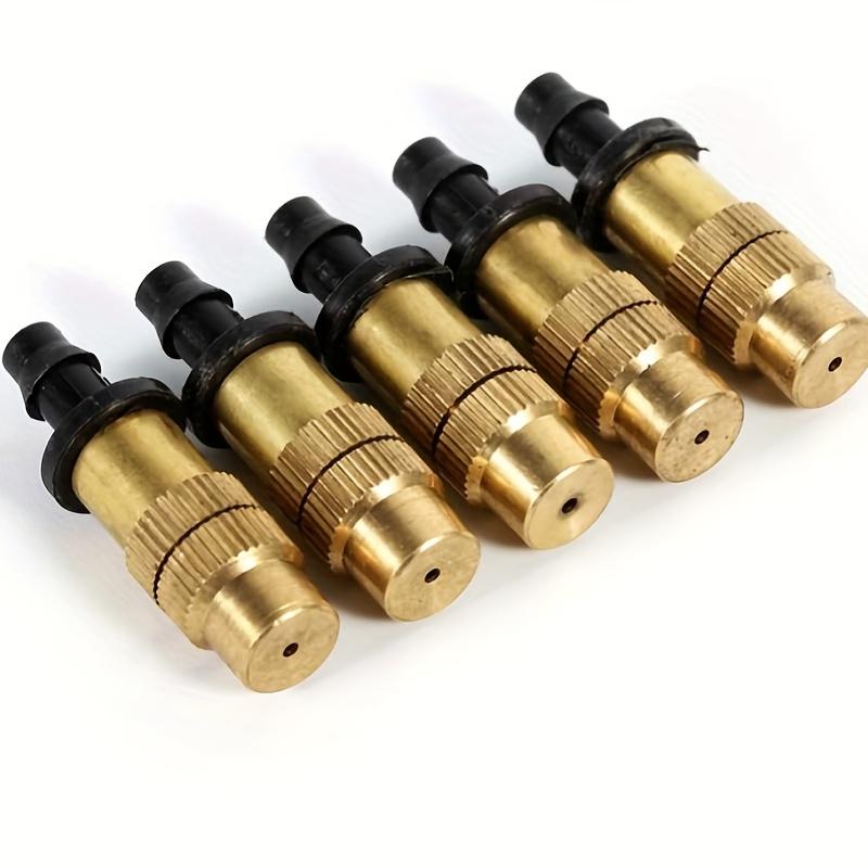 Brass Garden Misting Nozzle Adjustable Water Sprinkler Head for Greenhouse, Plant Wall, Cooling, Irrigation System