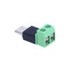 5 sztuk Złącze męskie Typ-C do 2-pinowego 5V Bez lutowania Adapter ładowania Głowica szybkiego połączenia Do ładowania telefonów komórkowych, komputerów, tabletów