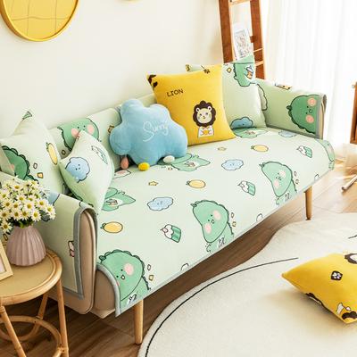 Coussin de Canapé Épais en Peluche d'Hiver Fibre de Lait Mignon pour Fille Housse de Canapé Universelle Complète Serviette Universelle