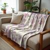 Smooth Solid Cow Spot Anime Cartoon Flannel Blanket Soft Warm Throw for Bedroom Sofa Car Kids Holiday Gift