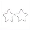 Three-Piece Large Stainless Steel Star Wire Earrings Set