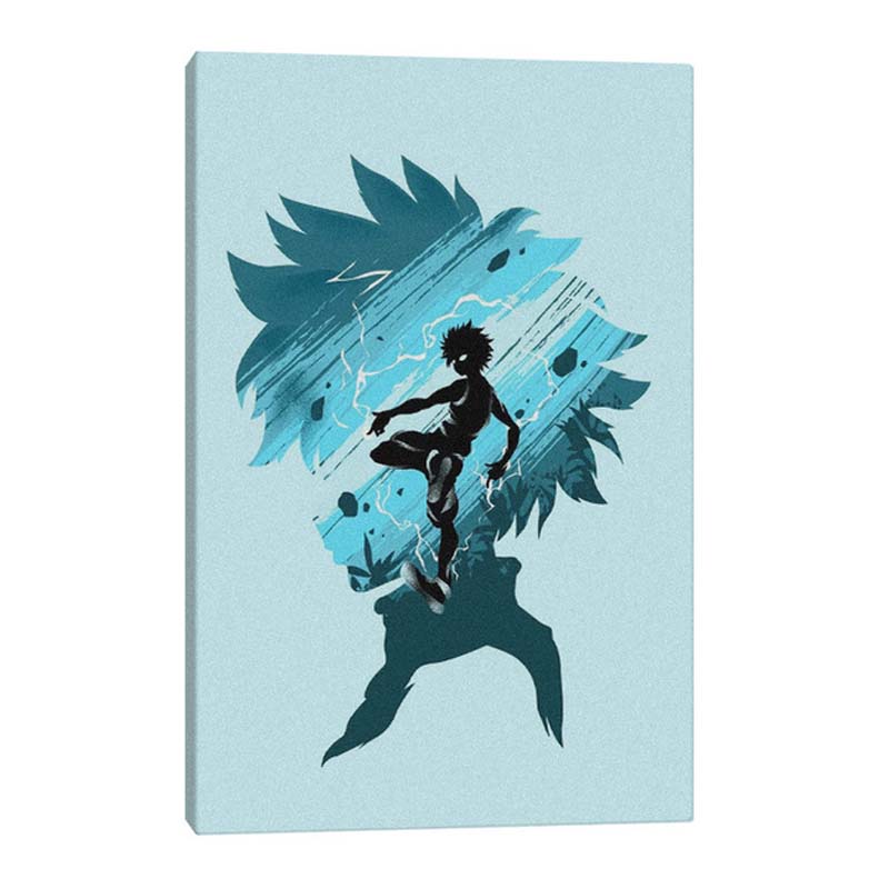 

Плакат Cuadros аниме Thunderbold Killua Hxh Hunter X Hunter картина маслом украшение печать на холсте настенное искусство домашний декор 21*30cm
