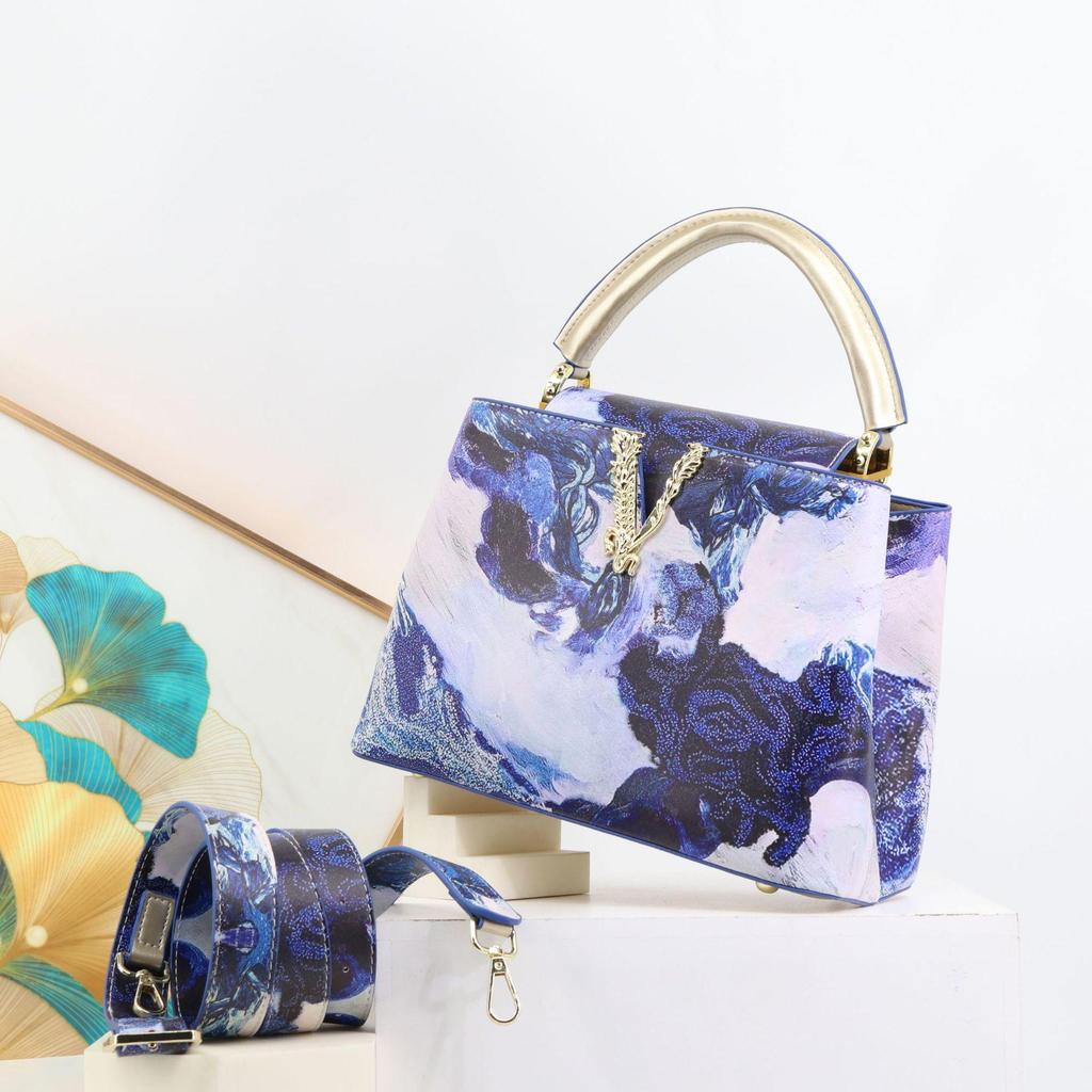 Women's Cross-Border Printed Handbag - European and American Style