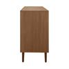 Tea Cabinet Country Style Sideboard with Rattan Doors, 130 x 75.5 Pantry 40cm Magnetic Lock, Adjustable Shelves, Sturdy Structure, Versatile