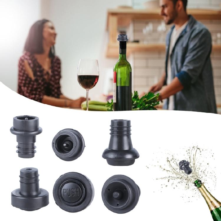 Silicone Vacuum Seal Bottle Stoppers Silicone Wine Bottle Caps Silicone Air Removal Plug for Kitchen and Restaurant Use