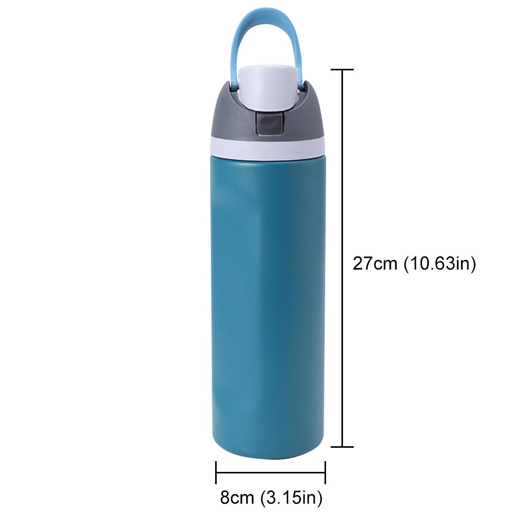 Thermosbecher 24oz Doppelschichtiger Edelstahl Weltraumkessel Wasserflasche mit Strohhalm Auto Outdoor Sport Camping Sport