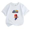 Kids Boys Girls Crew Neck Short Sleeve 100% Cotton T-Shirt, Cute Super Galaxy Flying Cartoon Character Print Casual Soft Breathable Summer Tee Tops fo