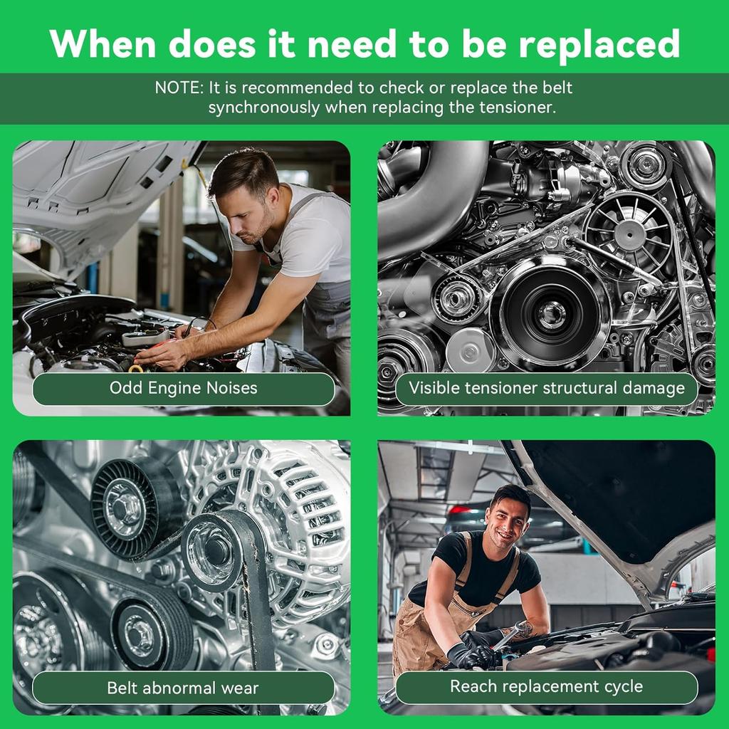 AUQDD 38103 Belt Tensioner (For 4.3L/5.0L/5.7L/7.4L) Fit For 99-00 Escalade /96-05 Chevy Astro Blazer 96-99 C1500 K1500 Express Silverado 1500 Tahoe