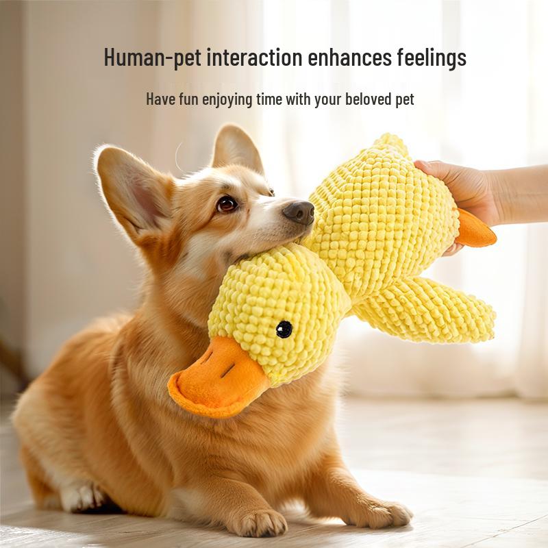 Sleepy Duck Dog Plush - Bite-Resistant Molar Toy for Medium Dogs, Self-Play & Boredom Relief with Sound