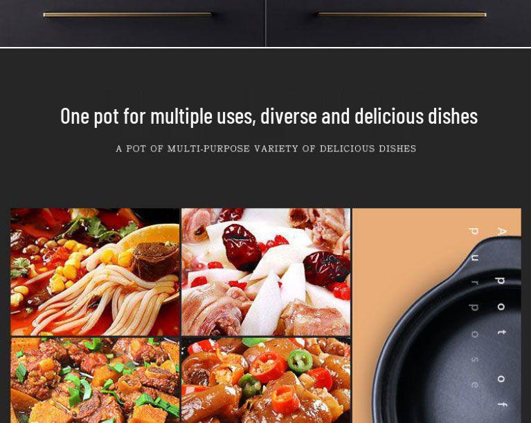Dual-Use Ceramic Induction Cooker & Stew Pot for Open Flame – Ideal for Soups, Braised Dishes, and Hot Pot