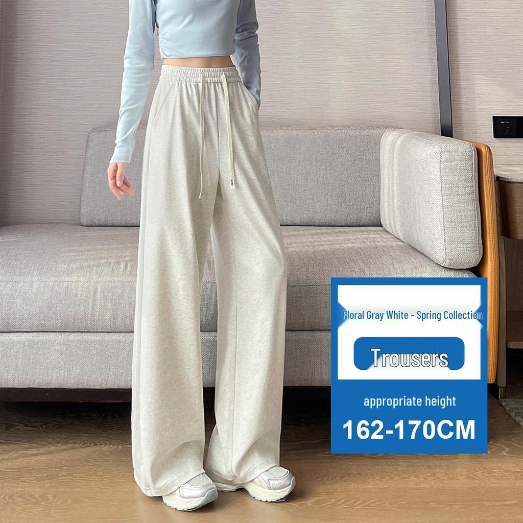 Custom Flowy Soft Wide-Leg Sports Pants for Women - Loose, Slimming, Tall, Straight-Leg for Spring and Autumn