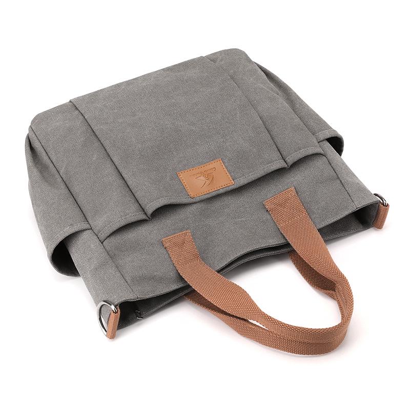 Plátěná crossbody taška velké kapacity v korejském stylu pro ženy - Trendy móda 2025