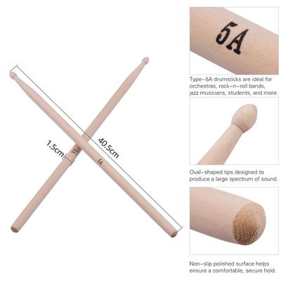 Trommelstöcke-Set, 1 Paar einziehbare Trommeldrahtbürsten, Trommelstockbürste, 1 Paar Bambustrommel mit 19 Stäben