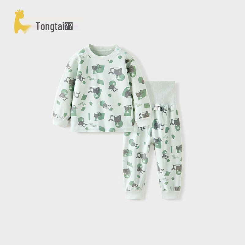 

TONGTAI Baby Pure Cotton Long-Sleeve High-Waist Pajama Set 80cm