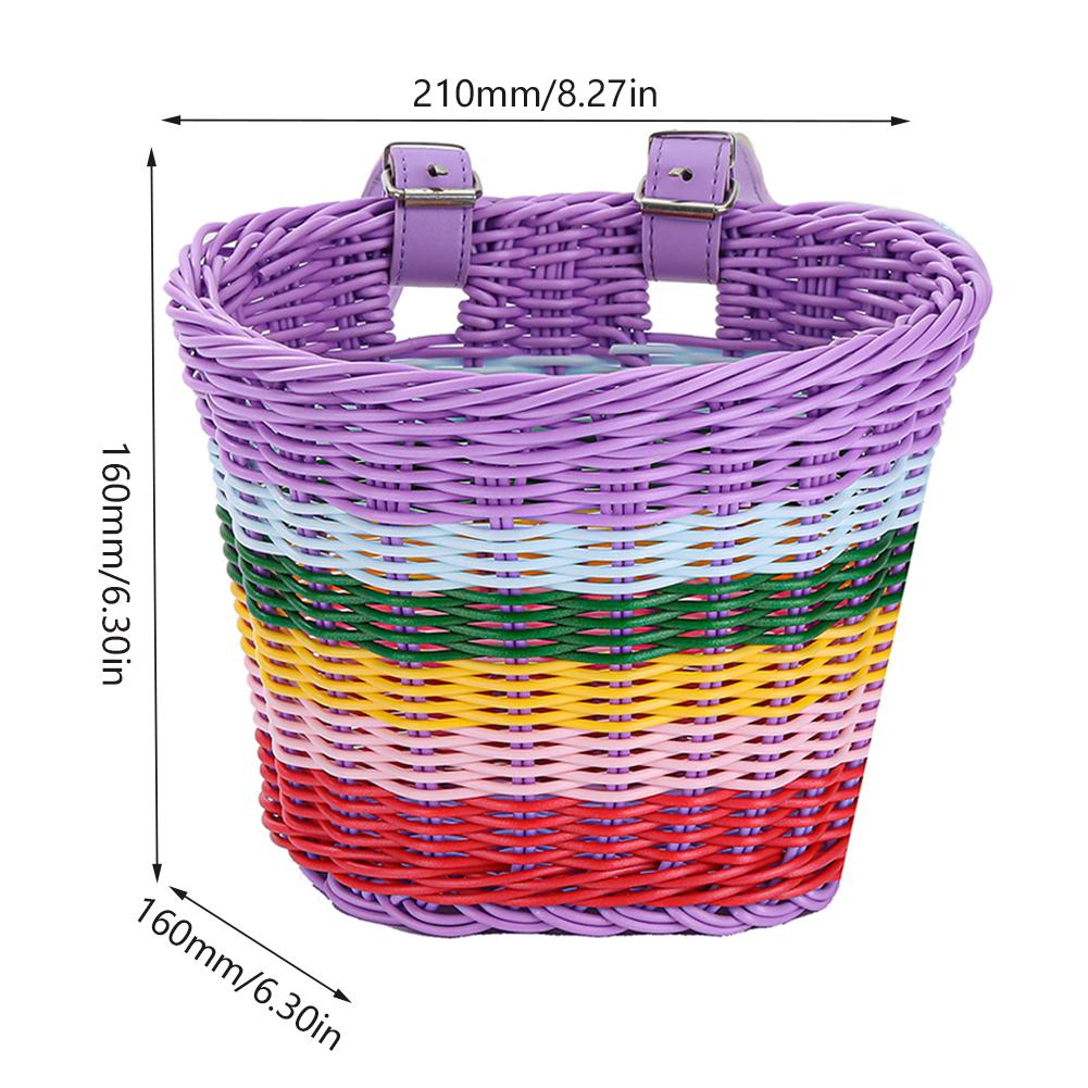 Bicycle Basket Rattan Wicker Bike Front Basket for Small Dogs Cats Pet Carrier Bag Waterproof for Camping Cycling Accessories