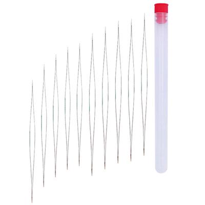1Set Beading Needles Manual Stainless Steel Lightweight Fine Threading Needles with Storage Box DIY Sewing Supplies Beads Craft