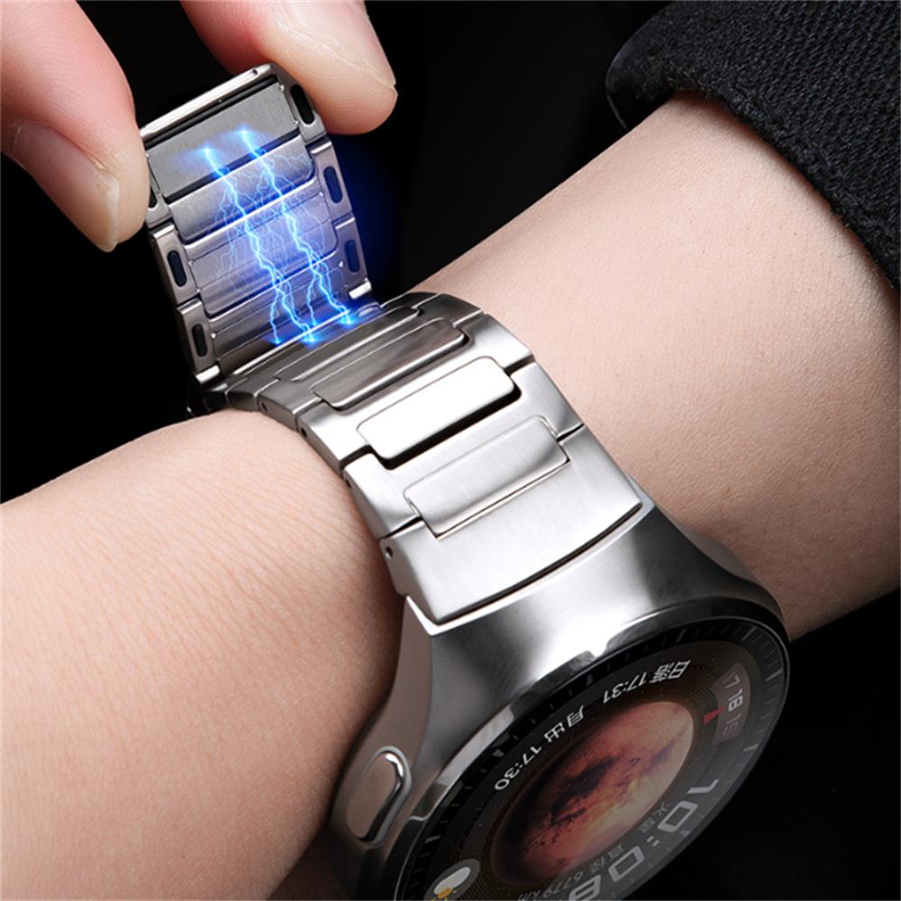 רצועה מגנטית Huawei Watch 4 Pro - דגם רשמי מיוחד לחוץ ממתכת פלדת אל-חלד רצועה מגנטית מתכווננת לשעונים - מתאים לשימוש עסקי