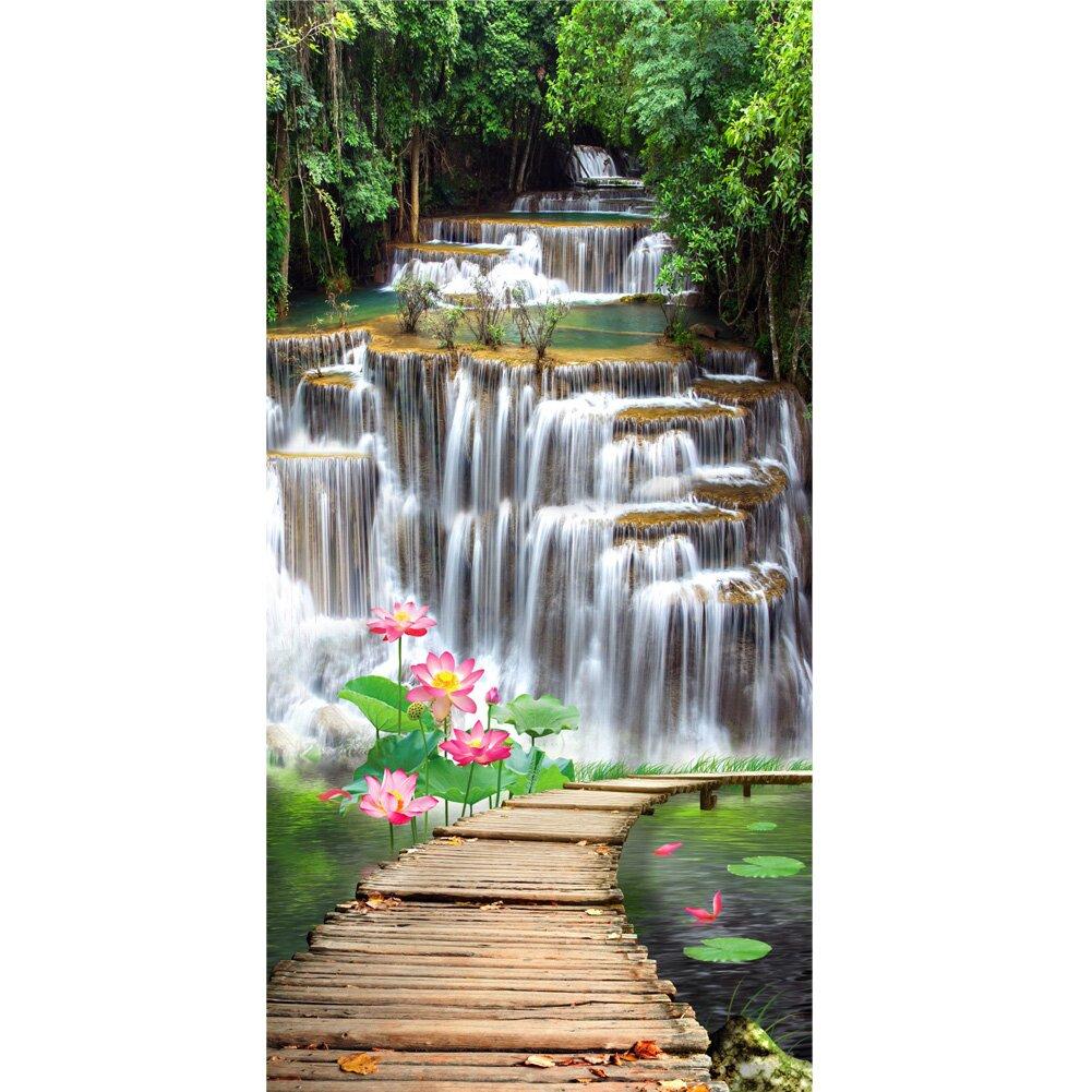 DIY Diamond Painting Waterfall Landscape Full Round Drill Diamond Embroidery Mosaic Cross Stitch Mountain Wall Art Home Decor