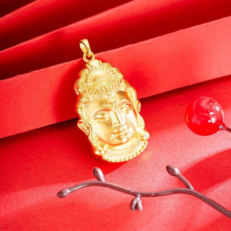 Exquisite Guanyin double-sided auspicious men's and women's jewelry necklace pendant