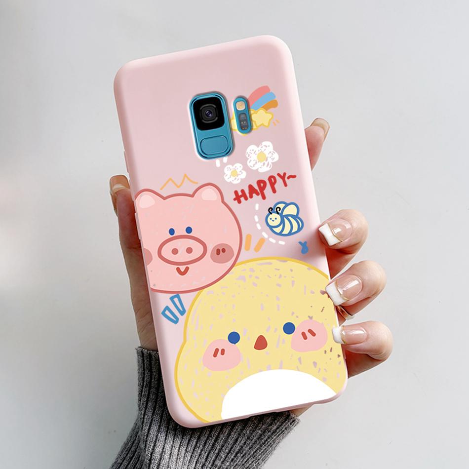 Case For Samsung Galaxy S9 S 9 Plus Phone Cover Cute Cat Cartoon Bear Frog Soft TPU Coque For Samsung S9 Bumper S9+ S9PLUS Funda