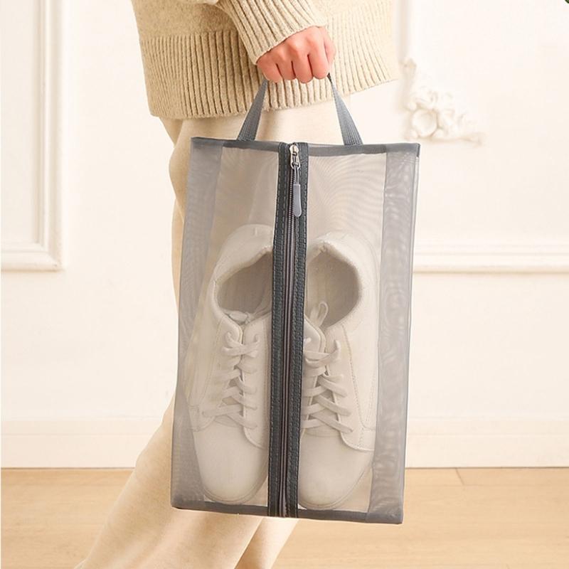 Large Capacity Shoe Organizers Bag Breathable Nylon Fabric For Travel Fitness Gears Storage And Multipurpose Utility