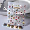 Big-Eyed Frog 5D Stereo Waterproof Nail Art Stickers - Cute, Thin, Tough, Rainbow Raindrop Design