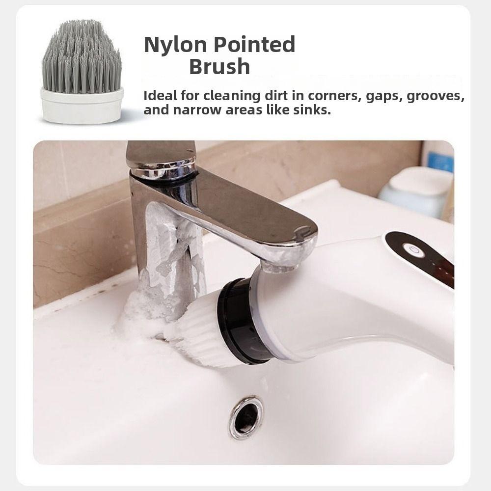 Rechargeable Electric Cleaning Brush Telescopic Electric Spin Scrubber  Kitchen