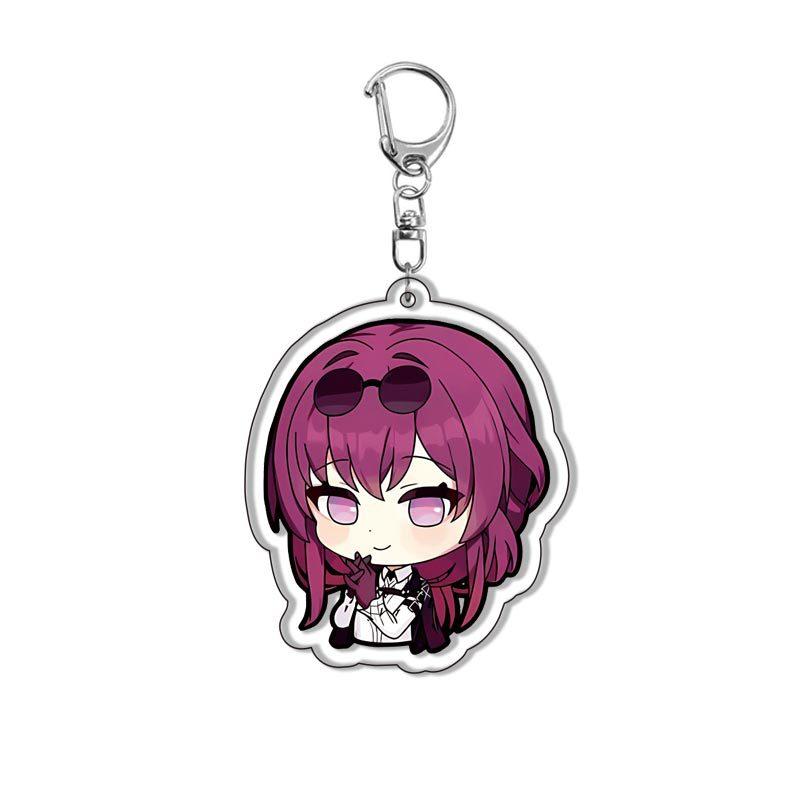 Acrylic Keychains Honkai Star Rail Tingyun Elysia Asta Herta Jing Yuan March 7th Yanqing Key Chain A String Bag Backpack Pendant