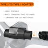 1PC Type2 To Type1 EV Charger Adapter New Upgraded With On/Off Function Electric Vehicle Charging Connector for IEC 62196 J1772