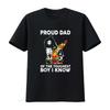 Proud Dad Of The Toughest Boy I Know Autism Awareness T Shirt Black X Large Vintage Washed Versatile Casual Breathable