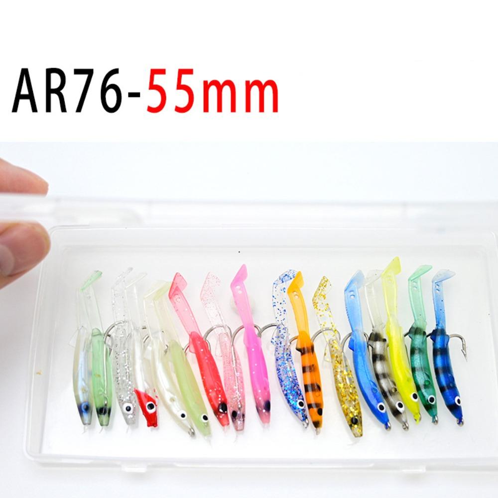 17 шт. Спортивные ПВХ Рыболовные приманки Разноцветные Мягкие Мягкая приманка Силиконовая наживка Шед Морская рыбалка