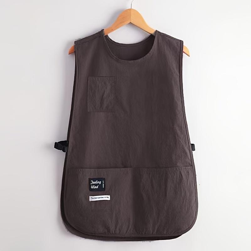 A Vest Style Apron with Two Deep Pockets, Suitable for Use In The Kitchen, Cooking, Painting, Gardening, Office, Pet Shops, Coffee Shops