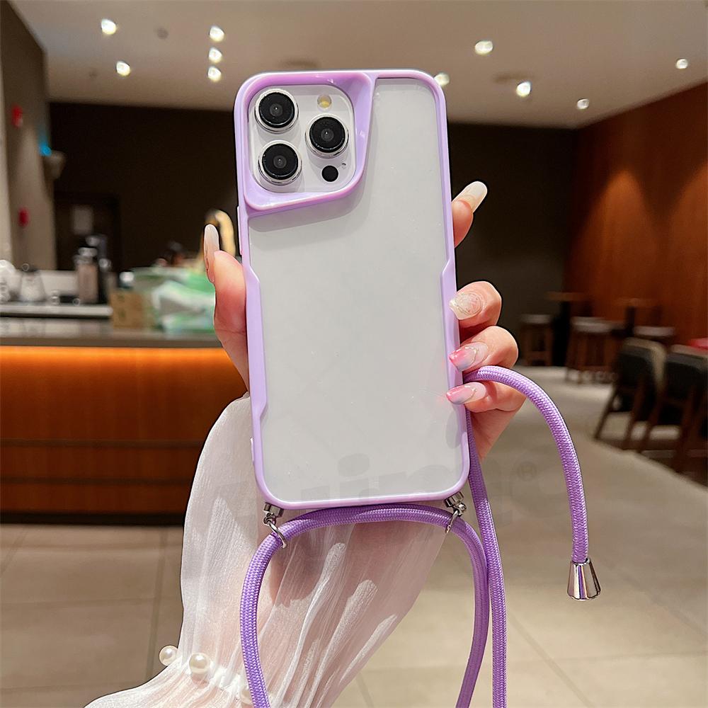 

Чехол-цепочка Crossboby с ремешком на шнурке для iPhone 15 11 13 Pro Max 12 14 Plus с узором в виде лезвия, прозрачный, жесткий, акриловый чехол для телефона Case & Strap&For iPhone 15 Pro Max