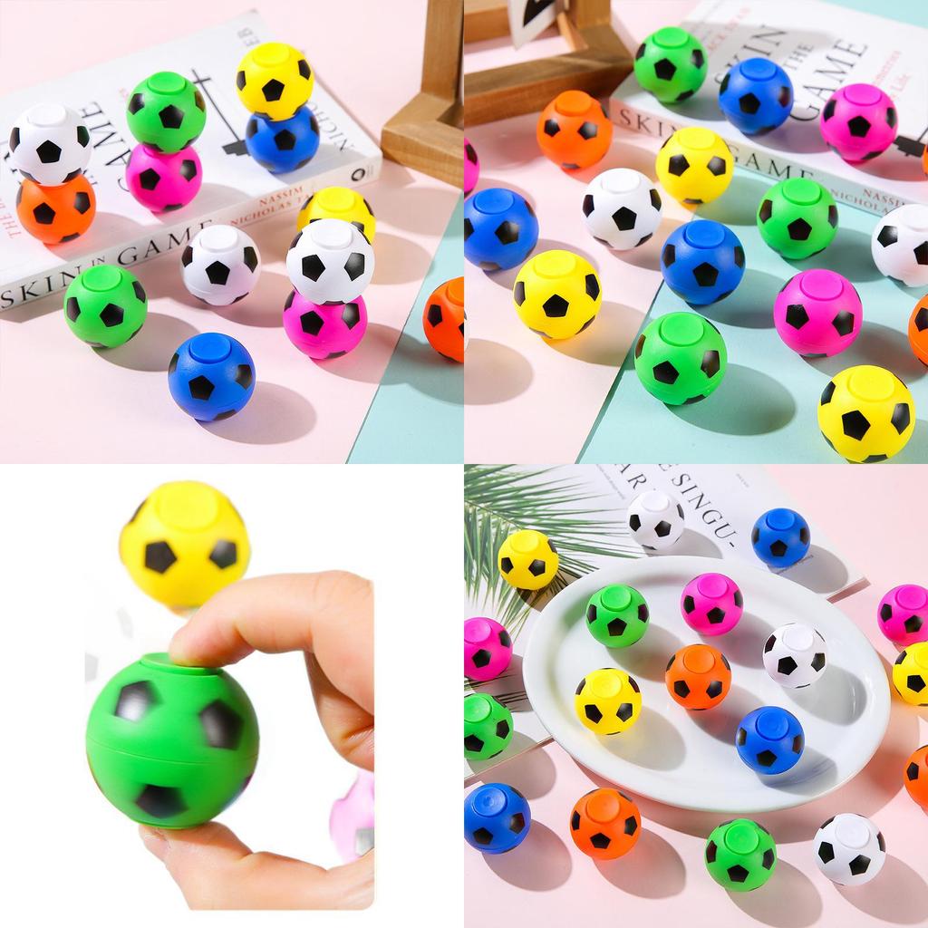 Kreatives Mehrfarbiges Fußballförmiges Kunststoff-Kreisel Kinderspielzeug für Kleinkinder